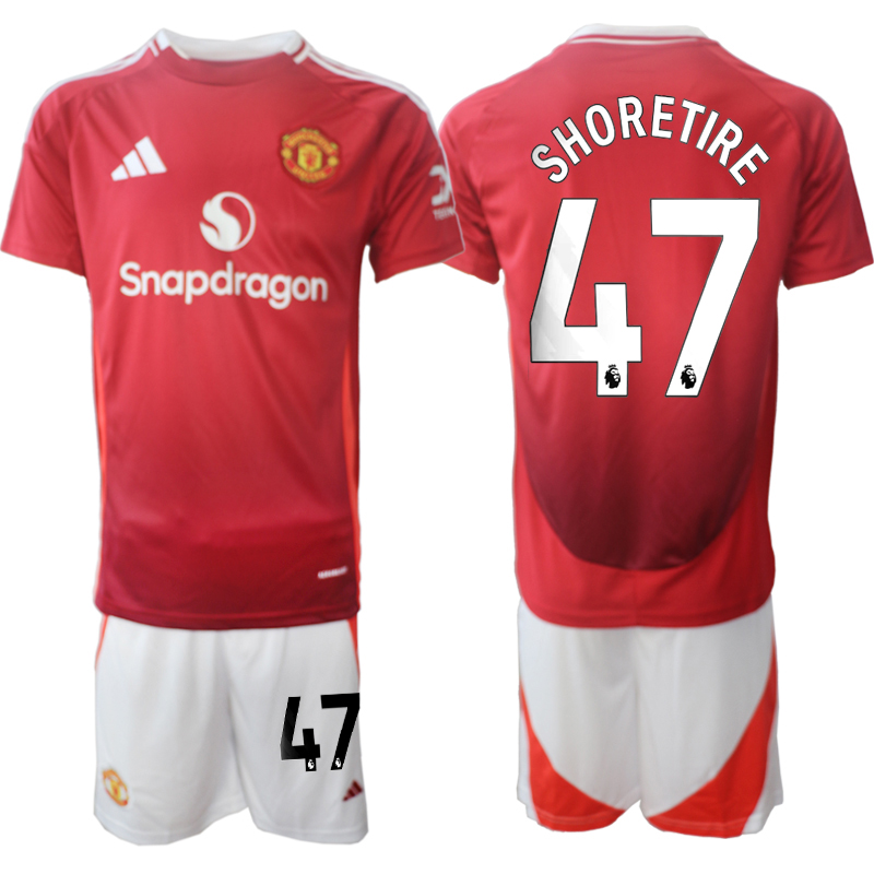 Men 2024-2025 Club Manchester United home Red #47 Soccer Jersey->manchester united jersey->Soccer Club Jersey